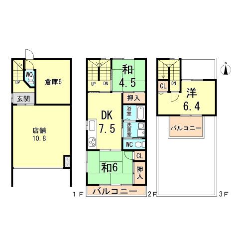 Floor plan. 29,950,000 yen, 3DK, Land area 56.76 sq m , Building area 98.92 sq m