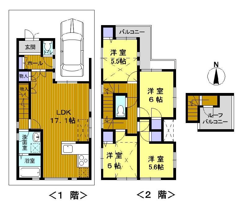Floor plan. 33,800,000 yen, 4LDK, Land area 80.11 sq m , Building area 103.78 sq m