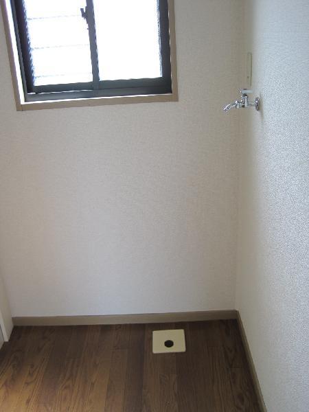 Living and room. Washing machine in the room