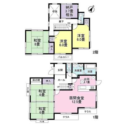 Floor plan. Floor plan type is 5LDK type.