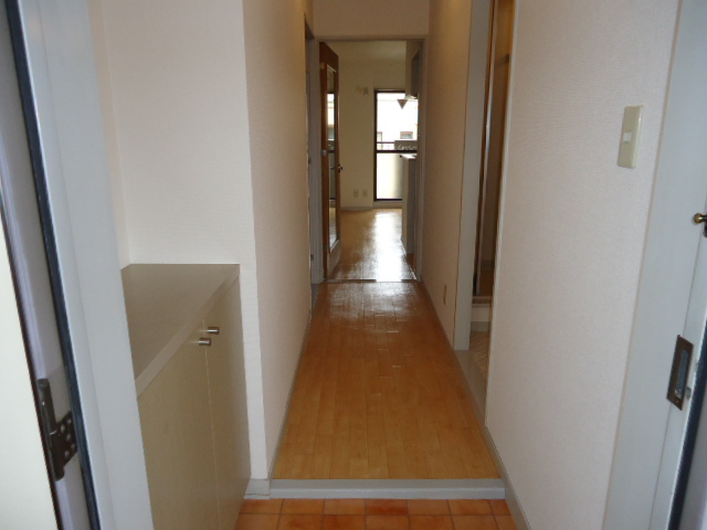 Entrance. With a shoe box