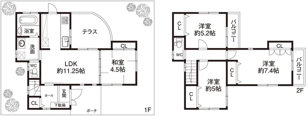 Floor plan. 22,800,000 yen, 4LDK, Land area 100.14 sq m , It is a building area of 79 sq m bright all rooms two-sided lighting 4LDK.
