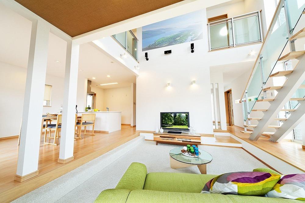 Building plan example (introspection photo). Hard to be a temperature difference between the upper and lower "Kurumu" So, Year-round comfort in a big blow. 