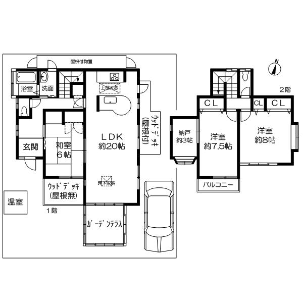 Floor plan. 13.8 million yen, 3LDK + S (storeroom), Land area 193.44 sq m , Building area 100.19 sq m