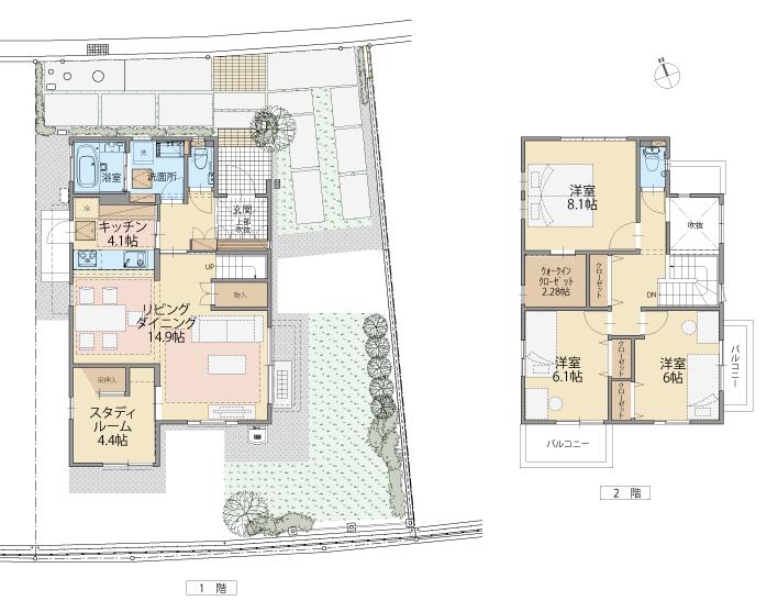 Floor plan. (243 No. land), Price 34,800,000 yen, 4LDK+S, Land area 183.58 sq m , Building area 110.3 sq m