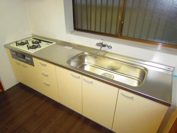 Kitchen. With open kitchen shelf cupboard