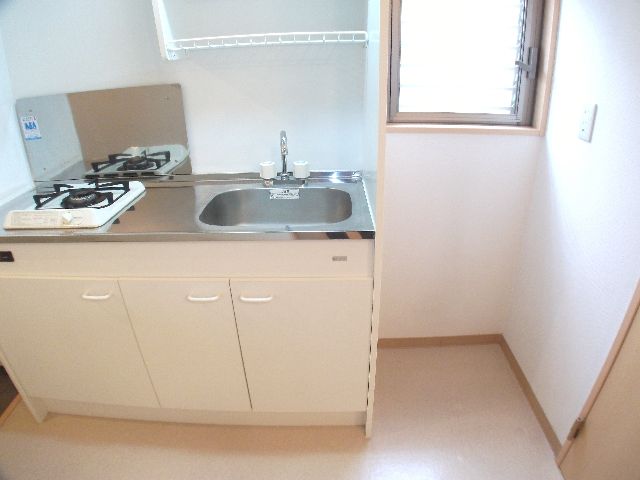 Kitchen. Refrigerator installation space is a point UP of there