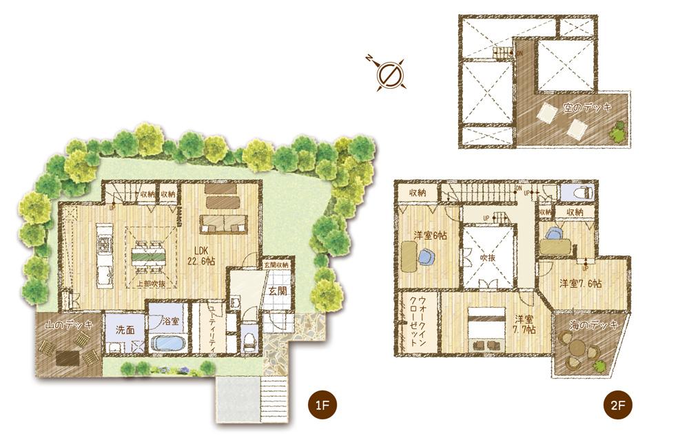 Floor plan. Price 49,800,000 yen, 3LDK, Land area 178.67 sq m , Building area 114.68 sq m