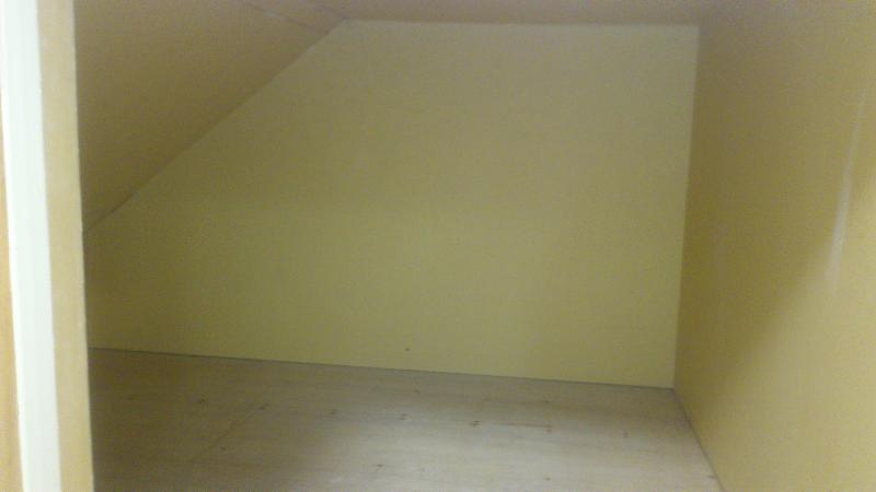 Receipt. Stairs under storage