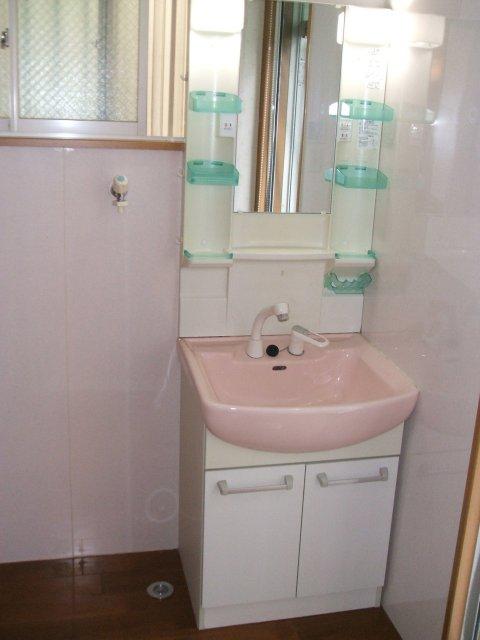 Wash basin, toilet. Wash