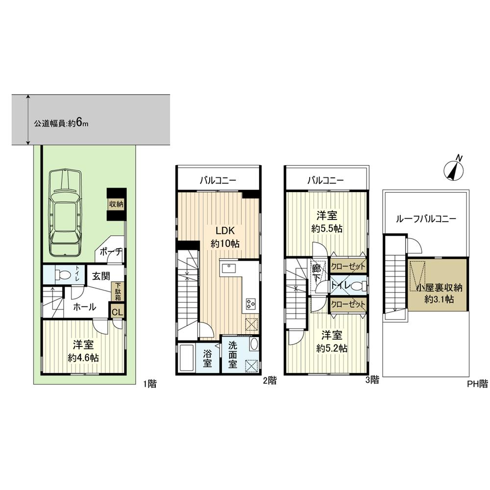 Floor plan. 27,800,000 yen, 3LDK, Land area 40.65 sq m , Building area 81.51 sq m