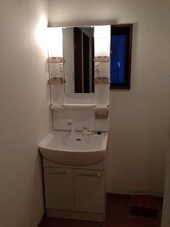 Wash basin, toilet. There Laundry Area in washroom