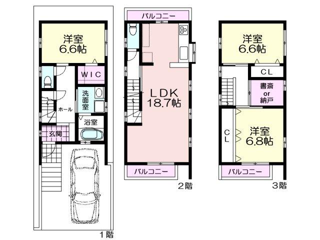 Floor plan. 37,800,000 yen, 3LDK + S (storeroom), Land area 70.02 sq m , Building area 104.76 sq m