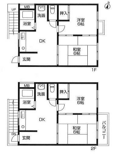 Floor plan. 20,700,000 yen, 5DK, Land area 95.91 sq m , Building area 60.72 sq m