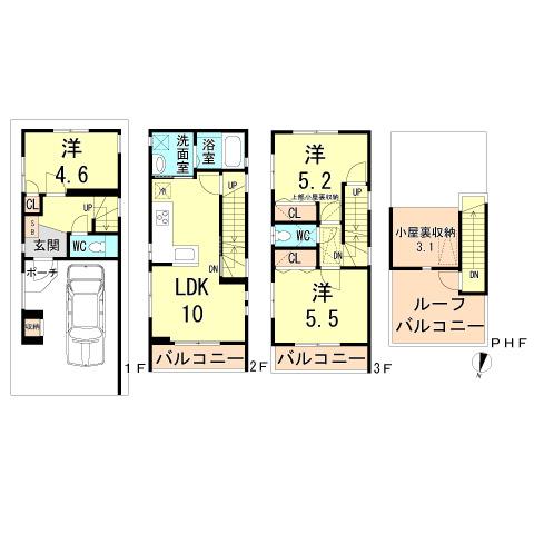 Floor plan. 27,800,000 yen, 3LDK+S, Land area 40.65 sq m , Building area 81.51 sq m