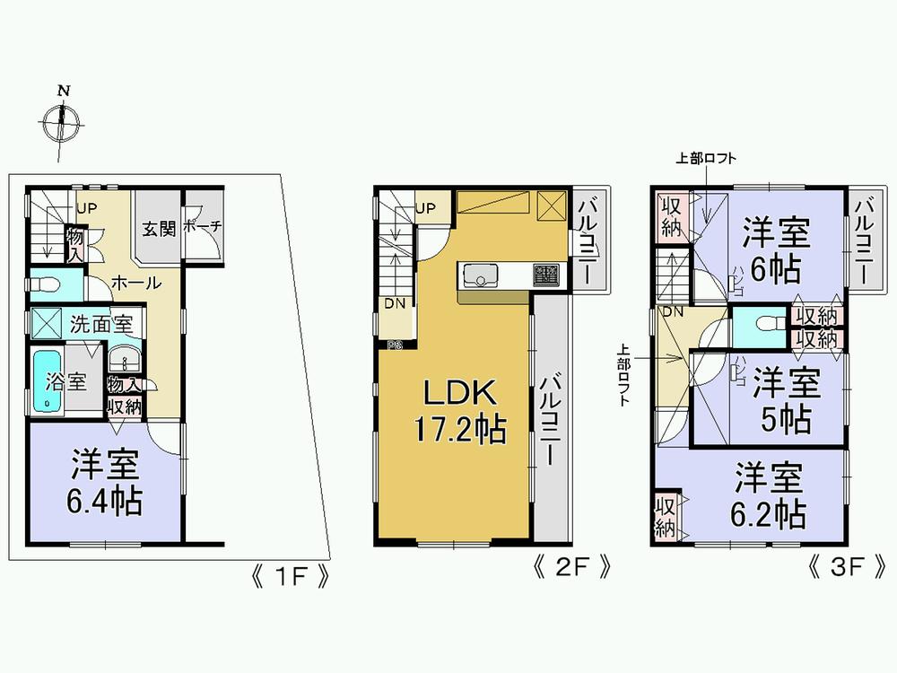 Floor plan. 31,800,000 yen, 4LDK, Land area 62.05 sq m , Building area 111.36 sq m