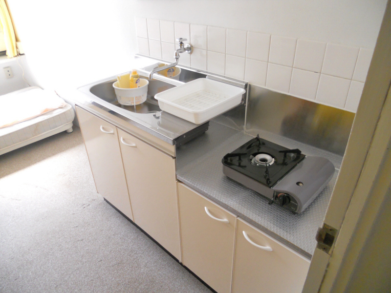 Kitchen. I am happy also the kitchen is in the room