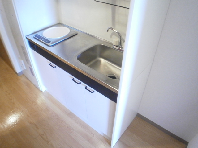 Kitchen. IH stove installed base of kitchen