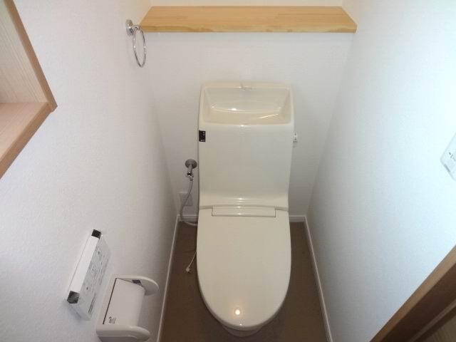 Toilet. First floor toilet. Shower toilet. 