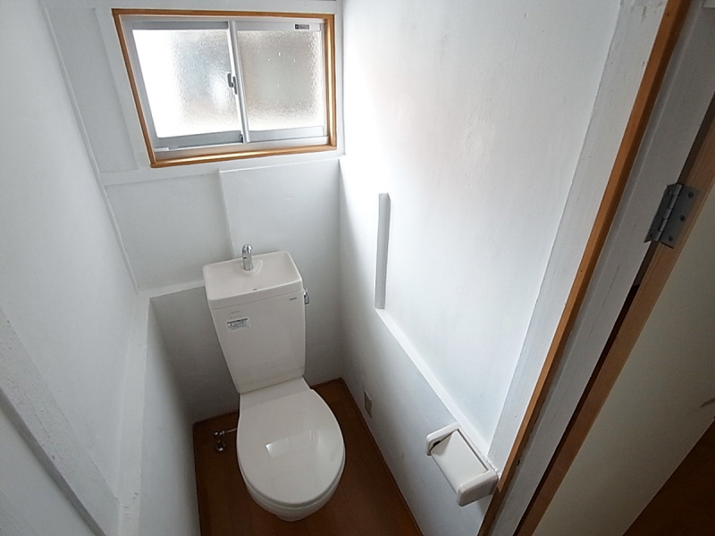 Toilet. With happy window in the toilet. There two places on the first floor second floor