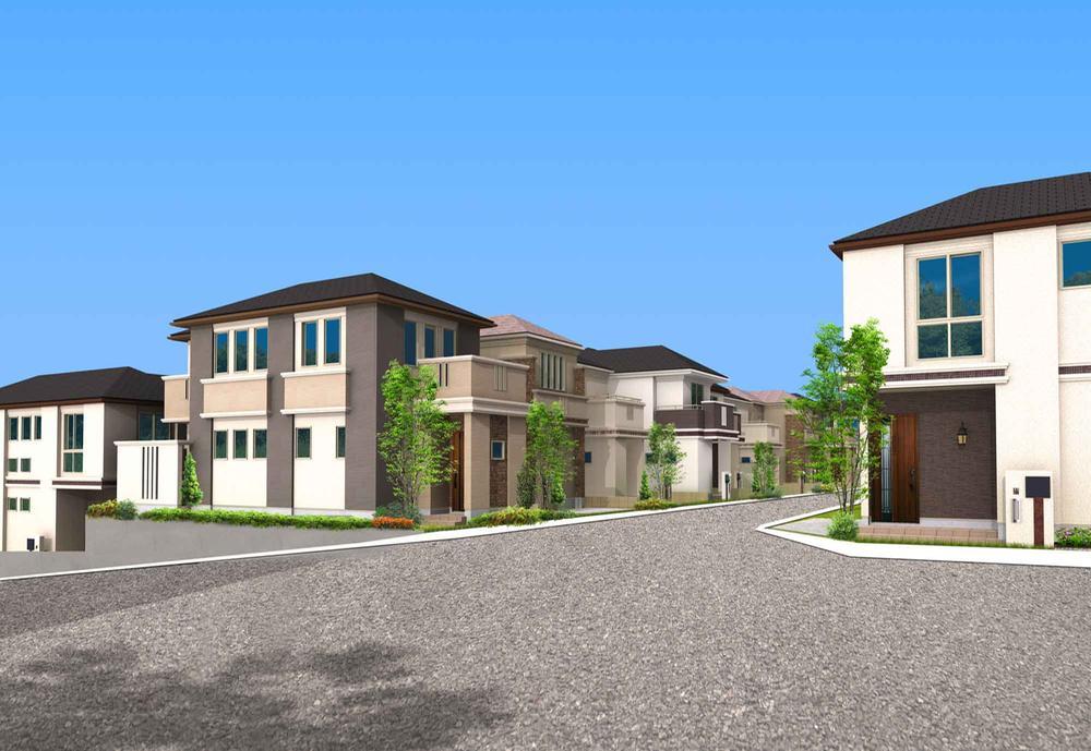 Cityscape Rendering. Cityscape Rendering CG image. Before road 6m so open feeling good. Scale of the city unified, With shining whole city as one of the personality, It gives a sense of security.