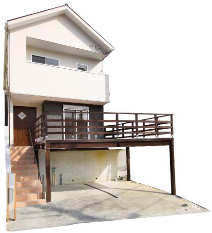 Local appearance photo. Weight steel frame made with Terrace