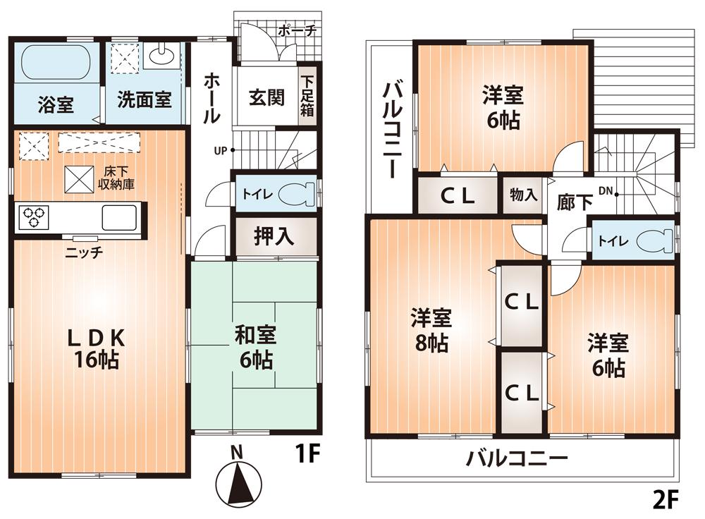 Floor plan. (No. 20 locations), Price 24,800,000 yen, 4LDK, Land area 150.85 sq m , Building area 98.01 sq m