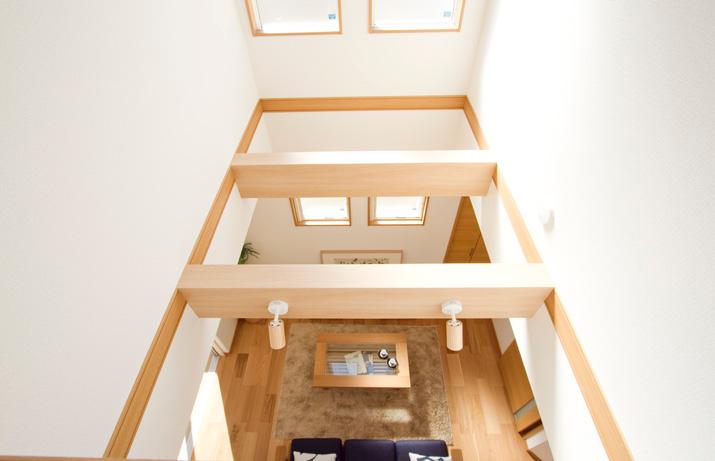 Model house photo. Published in our model house Light is plugged into the living room from the stairwell