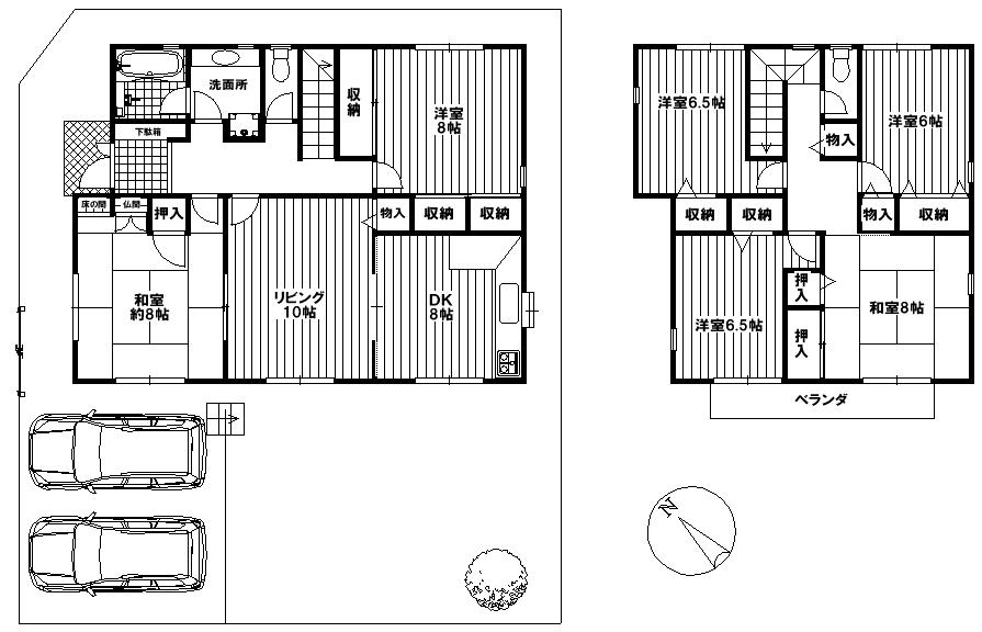 Floor plan. 49,800,000 yen, 6LDK, Land area 300.62 sq m , Building area 151.19 sq m