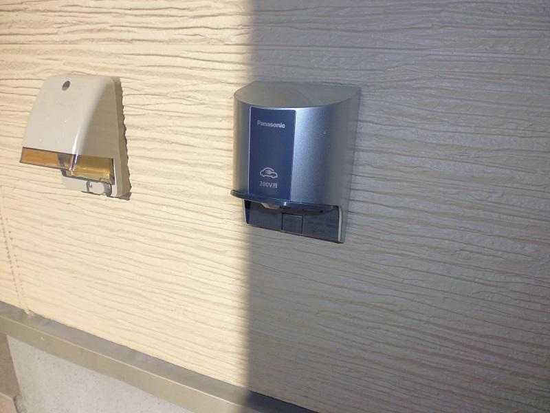 Parking lot. EV car outlet!