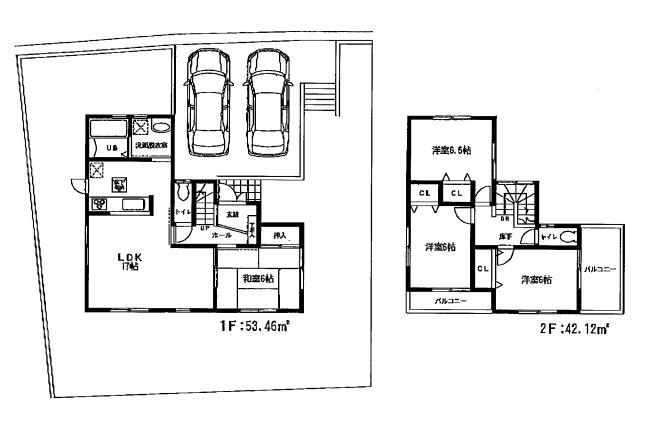 Floor plan. 25,800,000 yen, 4LDK, Land area 203.32 sq m , Building area 95.58 sq m