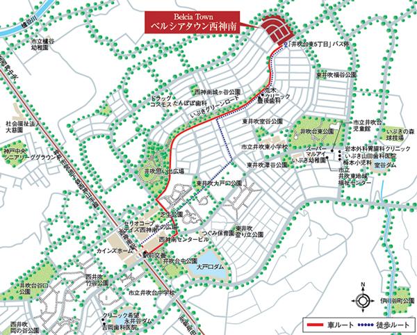 Local guide map.  ※ Near the guide map