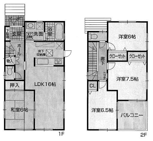 Floor plan. 24,900,000 yen, 4LDK, Land area 125.94 sq m , Building area 96.96 sq m