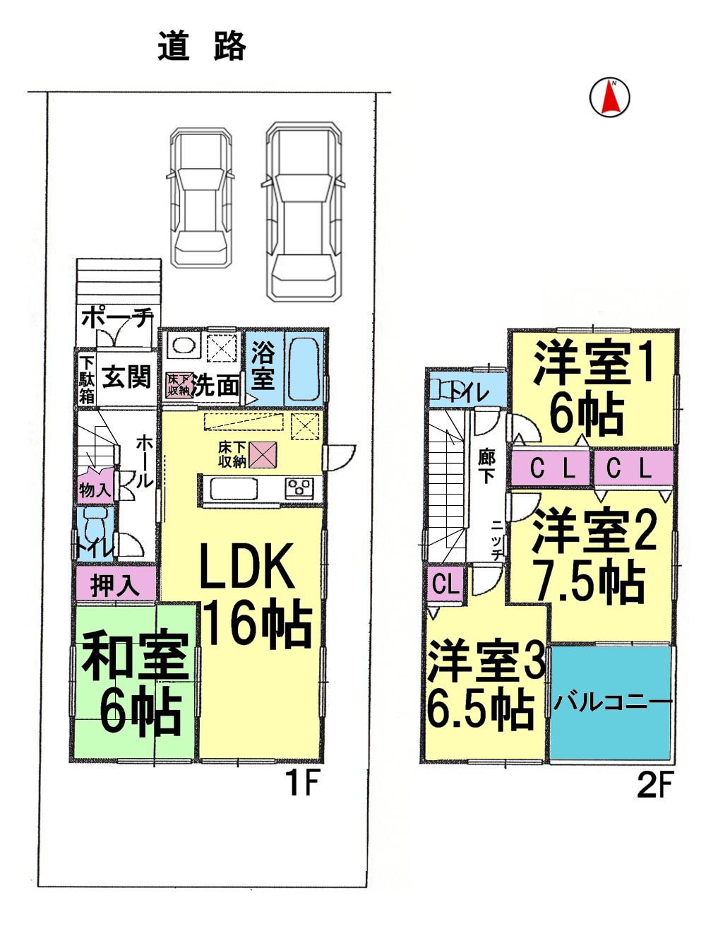 Floor plan. 24,900,000 yen, 4LDK, Land area 125.94 sq m , Building area 96.96 sq m