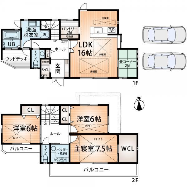 Floor plan. 33,800,000 yen, 4LDK, Land area 204.28 sq m , Building area 111.78 sq m