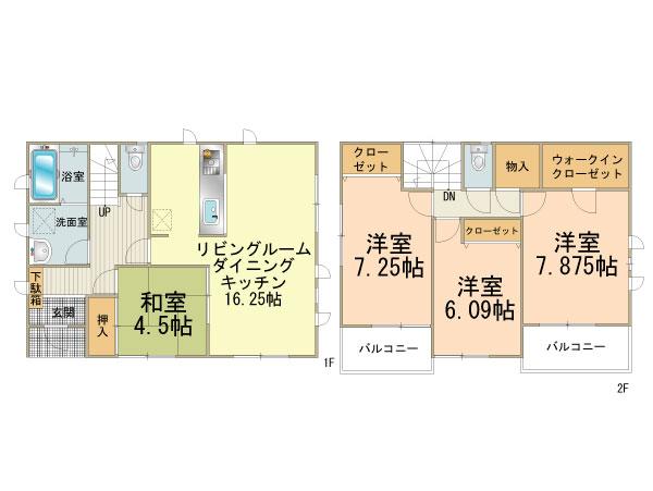 Floor plan. (1 Building), Price 28.8 million yen, 4LDK, Land area 113.57 sq m , Building area 103.9 sq m