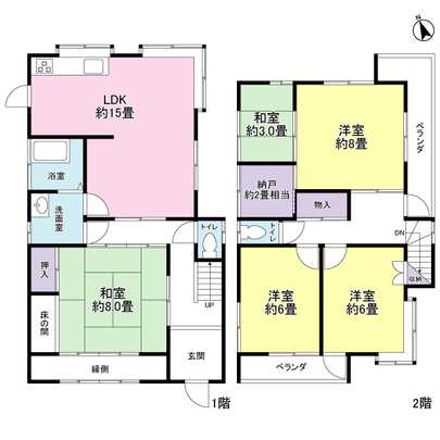 Floor plan. It will be the type of 4LDK + 2 storeroom.