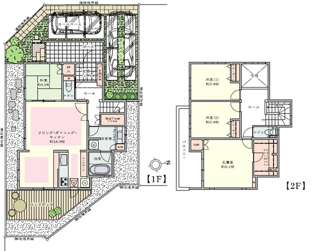 Compartment figure. Land price 22 million yen, Land area 144.42 sq m