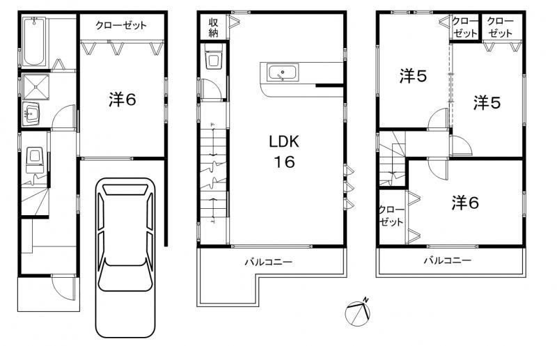 Floor plan. Price 23.8 million yen, 4LDK, Land area 57.09 sq m , Building area 101.25 sq m