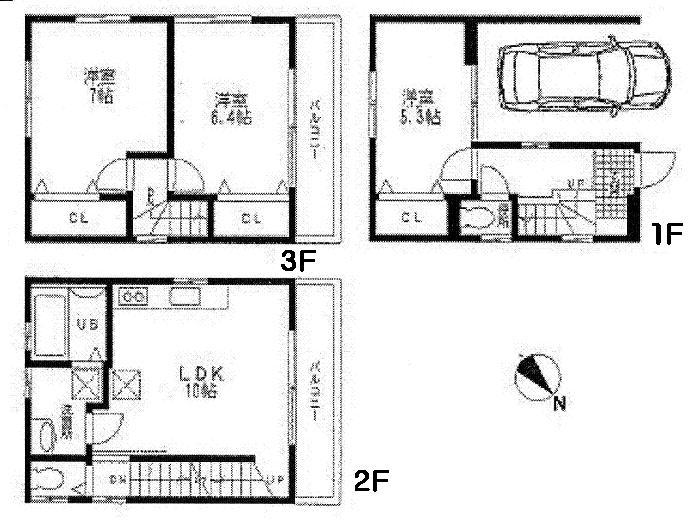 Floor plan. 23.8 million yen, 4LDK, Land area 39.79 sq m , Building area 83.53 sq m
