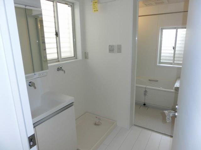 Wash basin, toilet. View from the site (November 2013) Shooting