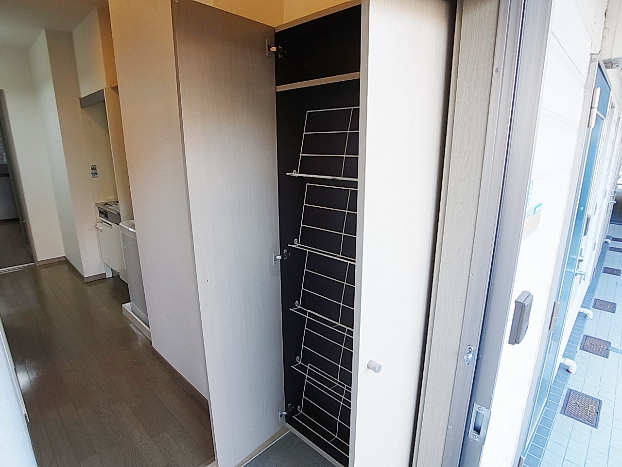 Entrance. Big shoes BOX