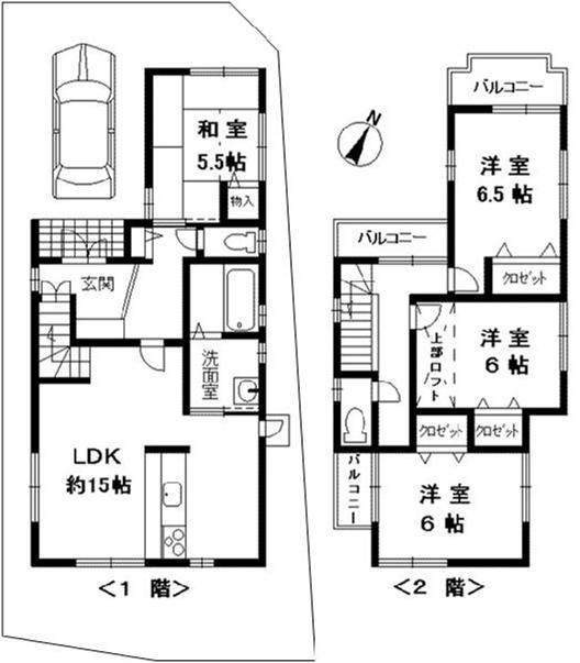 Floor plan. 25,800,000 yen, 4LDK, Land area 91.7 sq m , Building area 94.36 sq m