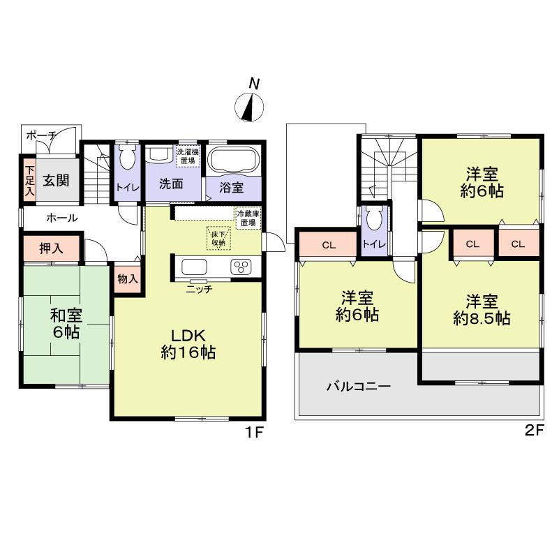 Floor plan. 26,800,000 yen, 4LDK, Land area 191.95 sq m , Building area 98.82 sq m
