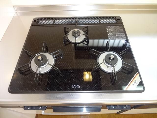 Kitchen. Glass top stove.