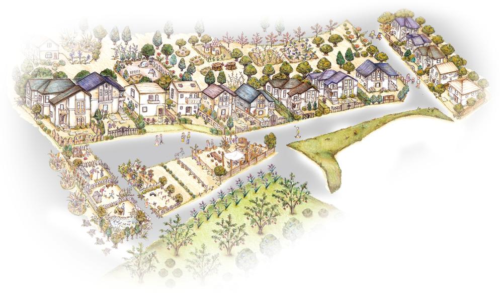 Cityscape Rendering. It was formed in the community garden and a private garden, Become a symbol of this city the "Owner's Garden" available. 