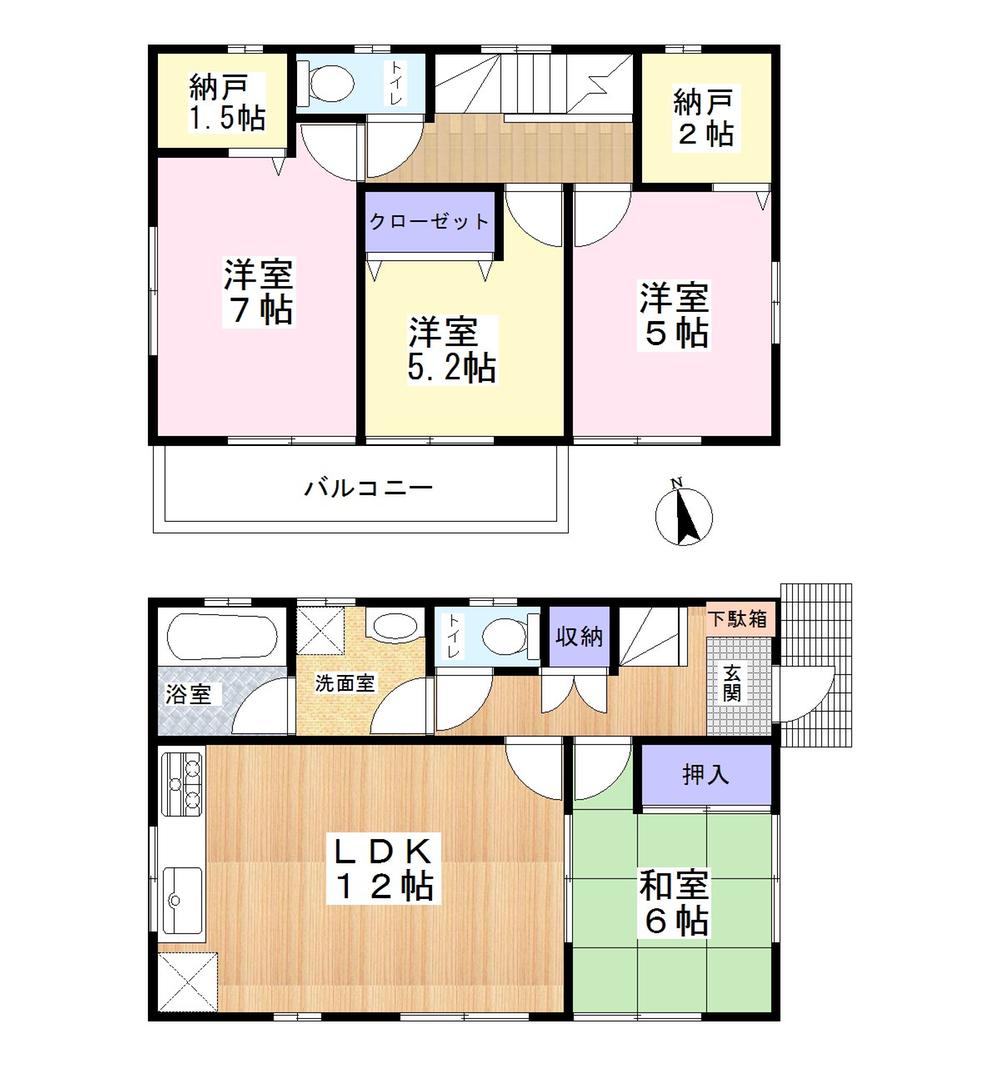 Floor plan. 32,800,000 yen, 4LDK, Land area 93.4 sq m , Building area 87.07 sq m