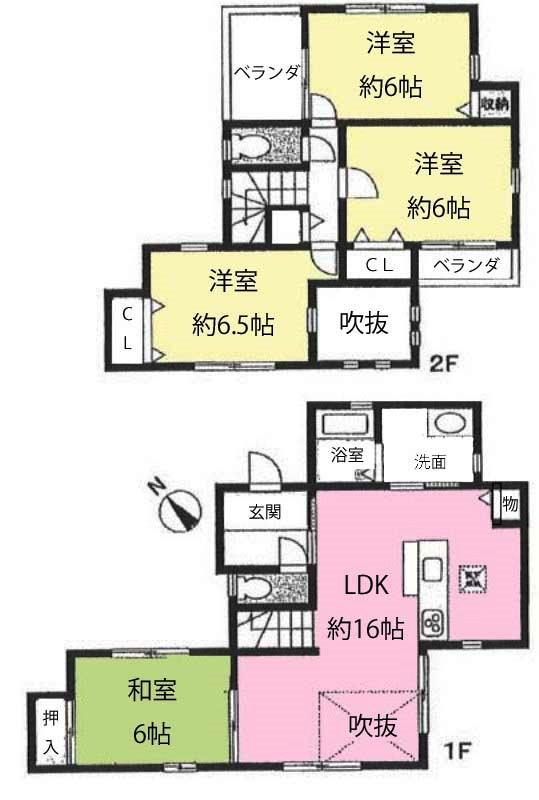 Floor plan. 22,800,000 yen, 4LDK, Land area 120.74 sq m , Building area 94.94 sq m