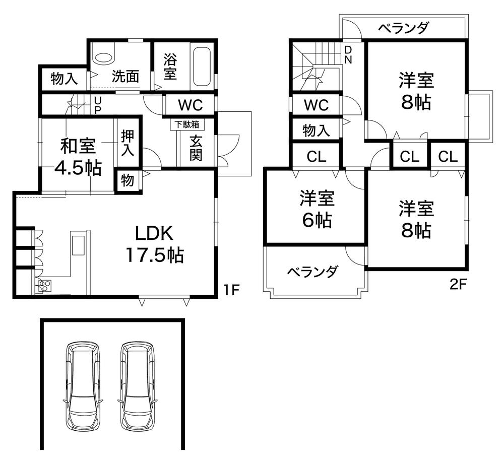 Floor plan. 54,800,000 yen, 4LDK, Land area 132.45 sq m , Building area 147.19 sq m
