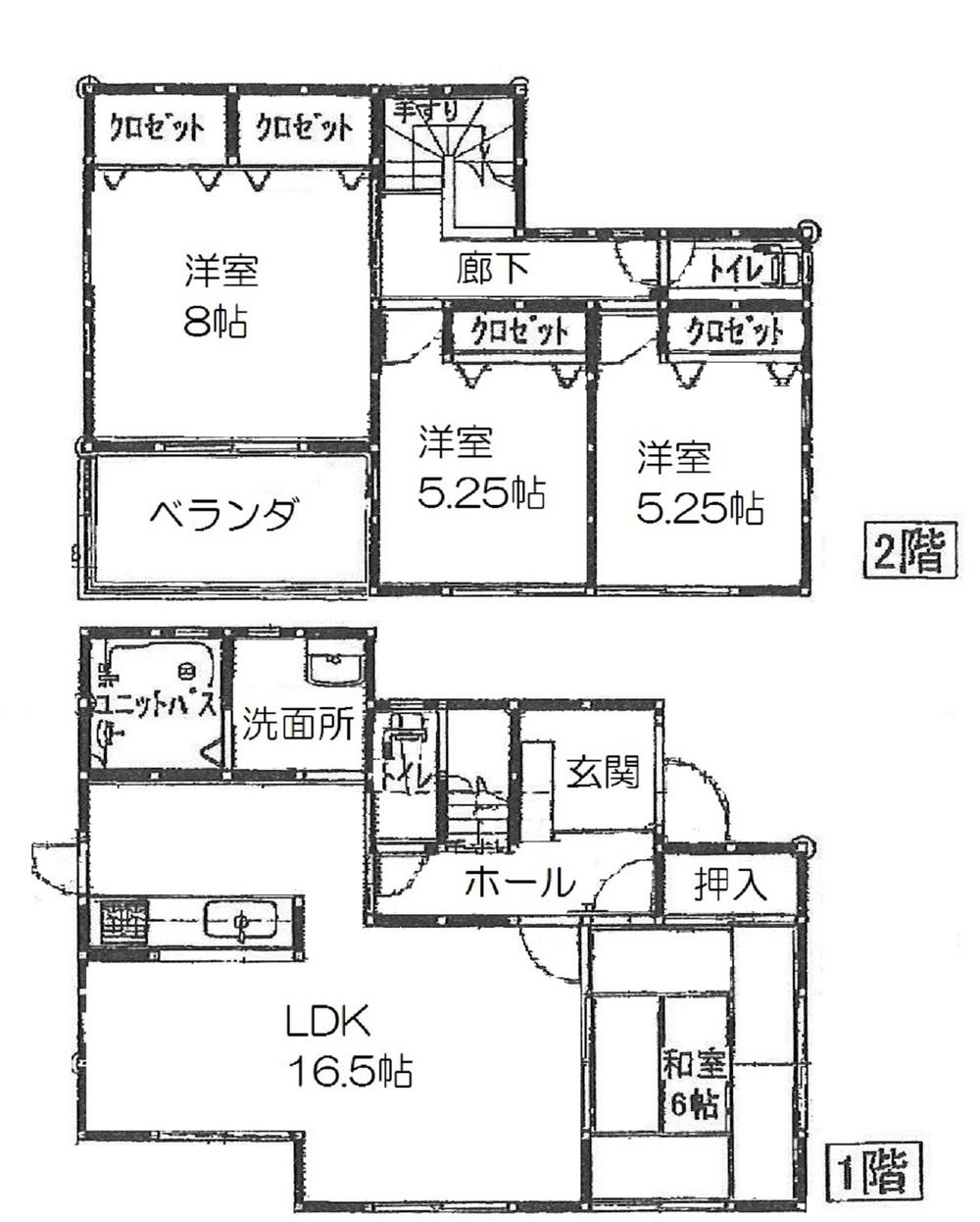 Floor plan. 36,800,000 yen, 4LDK, Land area 191.72 sq m , It is 4LDK with a focus on LDK of building area 100.19 sq m 16 Pledge. Each room housed Yes.